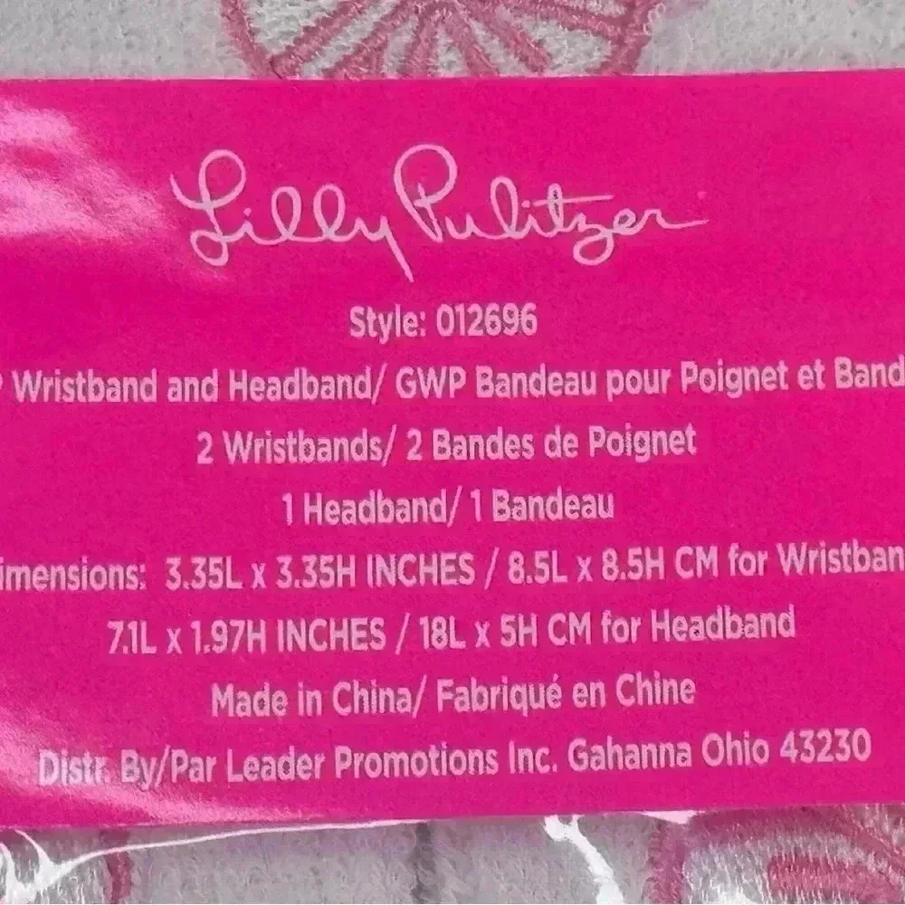 NWT! Lilly Pulitzer Wristband and Headband Set!